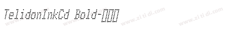 TelidonInkCd Bold字体转换